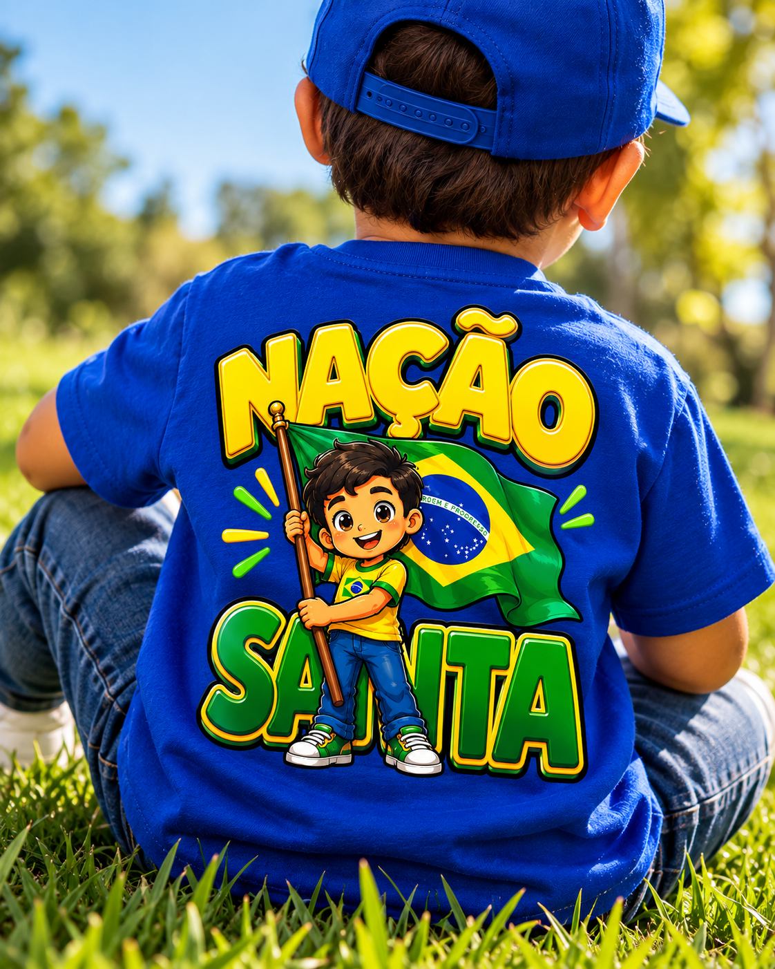 Camiseta infantil Nação Santa